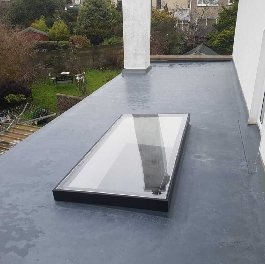 Flat roof with window